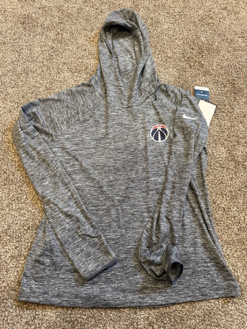 Nike Gray Heather Dri-FIT Pullover Hoodie Womens XL